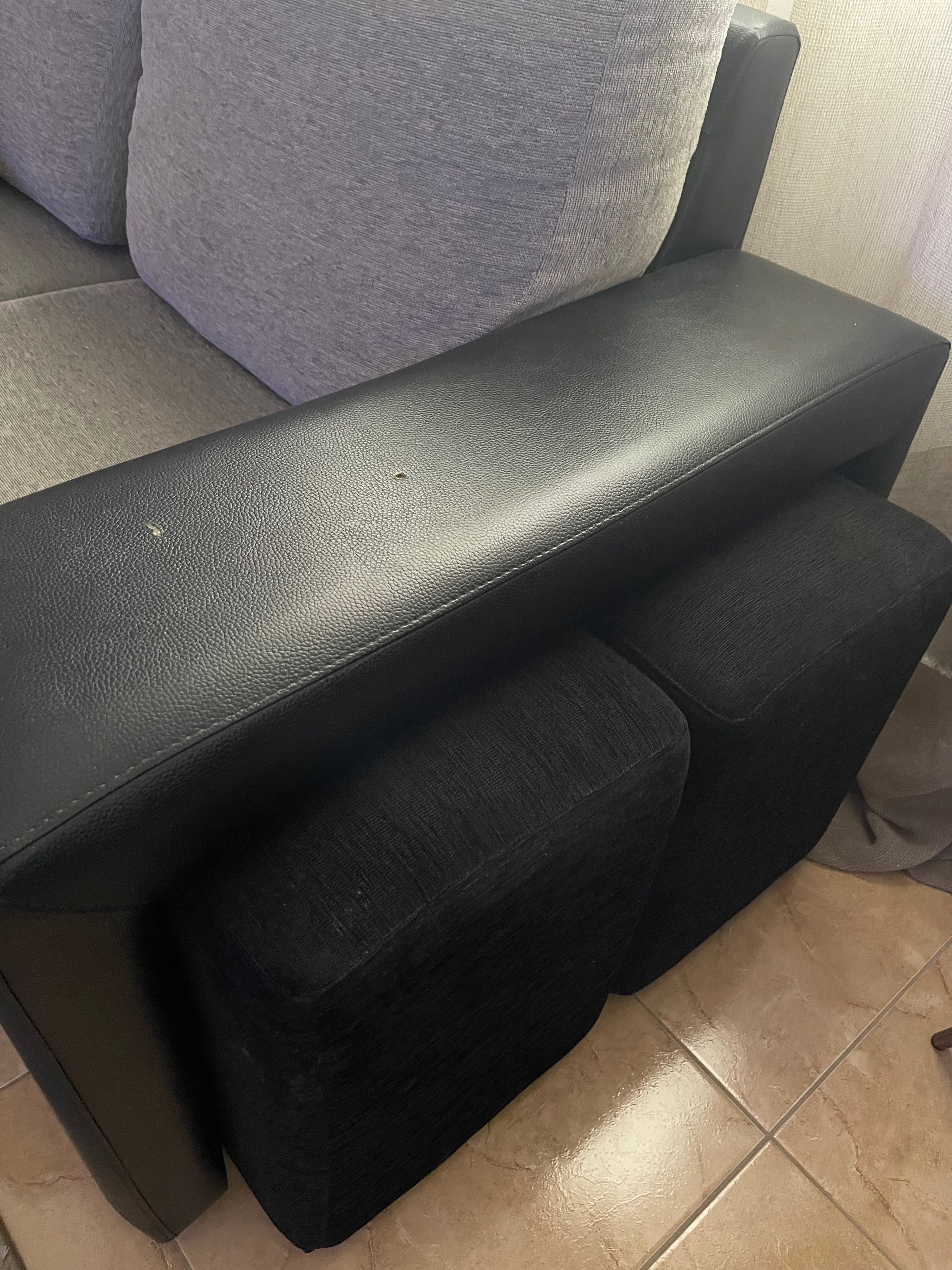 Sofá 3 lugares com chaise longue