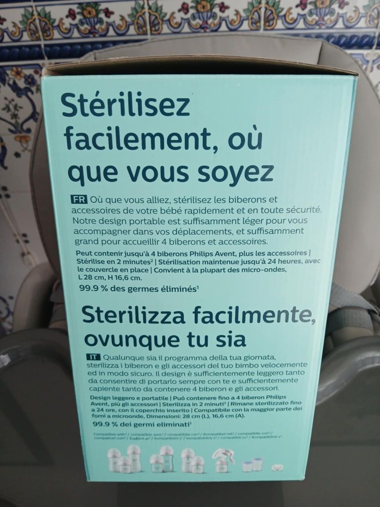 Esterilizador Philips Avent microondas biberões bebe