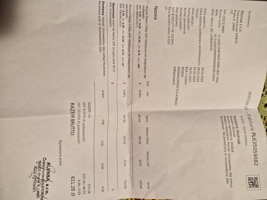 Soczewki kontaktowe Acuvue jednodniowe