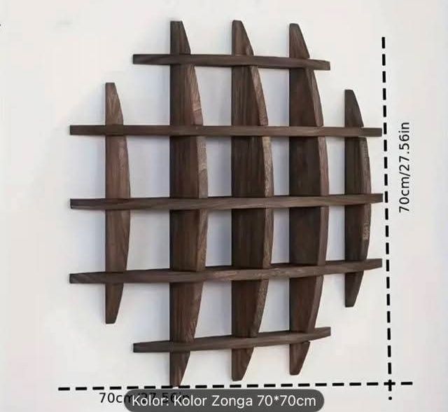 Półka drewno kształt koło