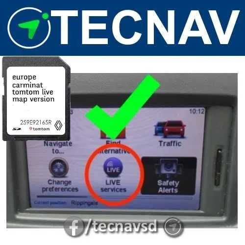 Cartão Renault SD R-Link 1 e TomTom Carminat