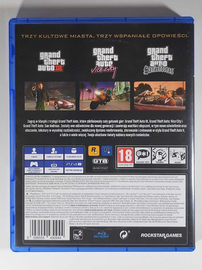 Grand Theft Auto: The Trilogy / The Definitive Edition / PS4 / Mokotów