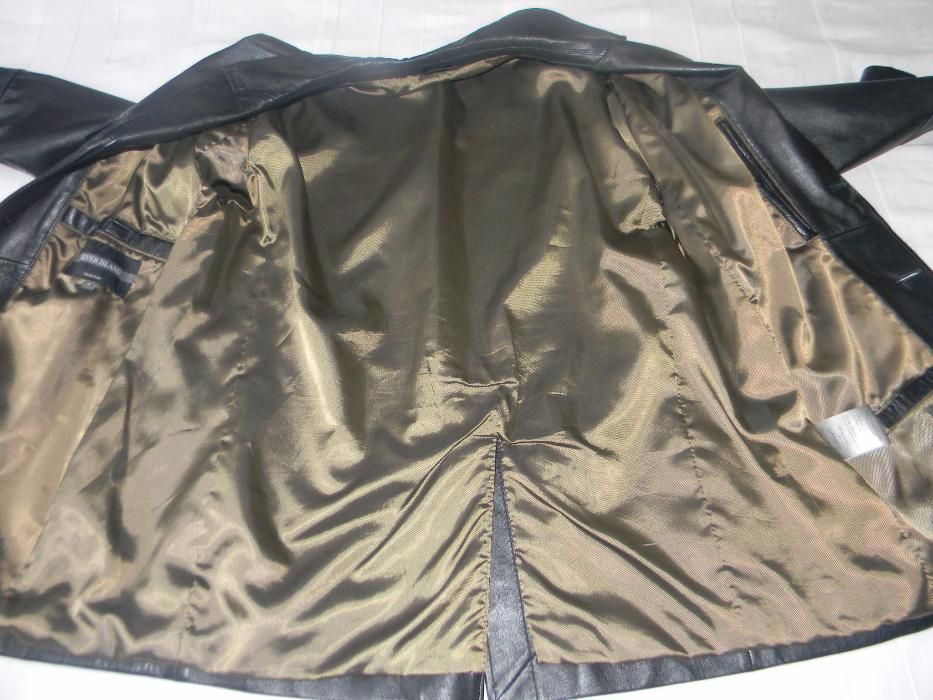 Мужская кожаная куртка-пиджак River Island p.M