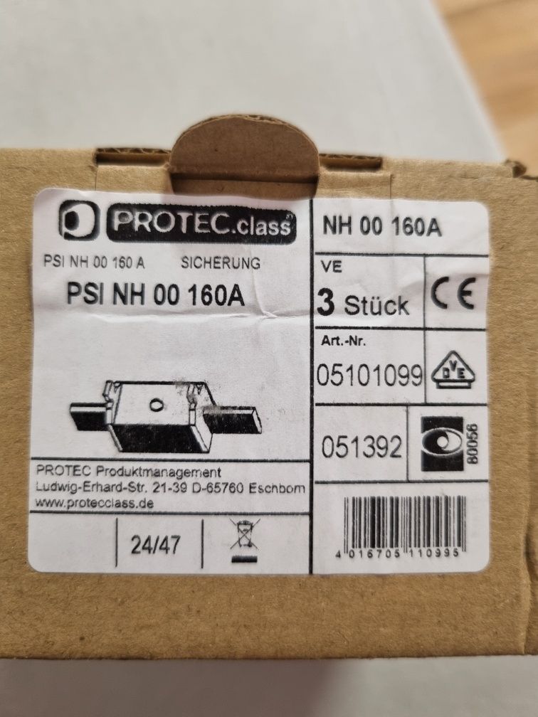 Wkładki topikowe 160A. 3 szt