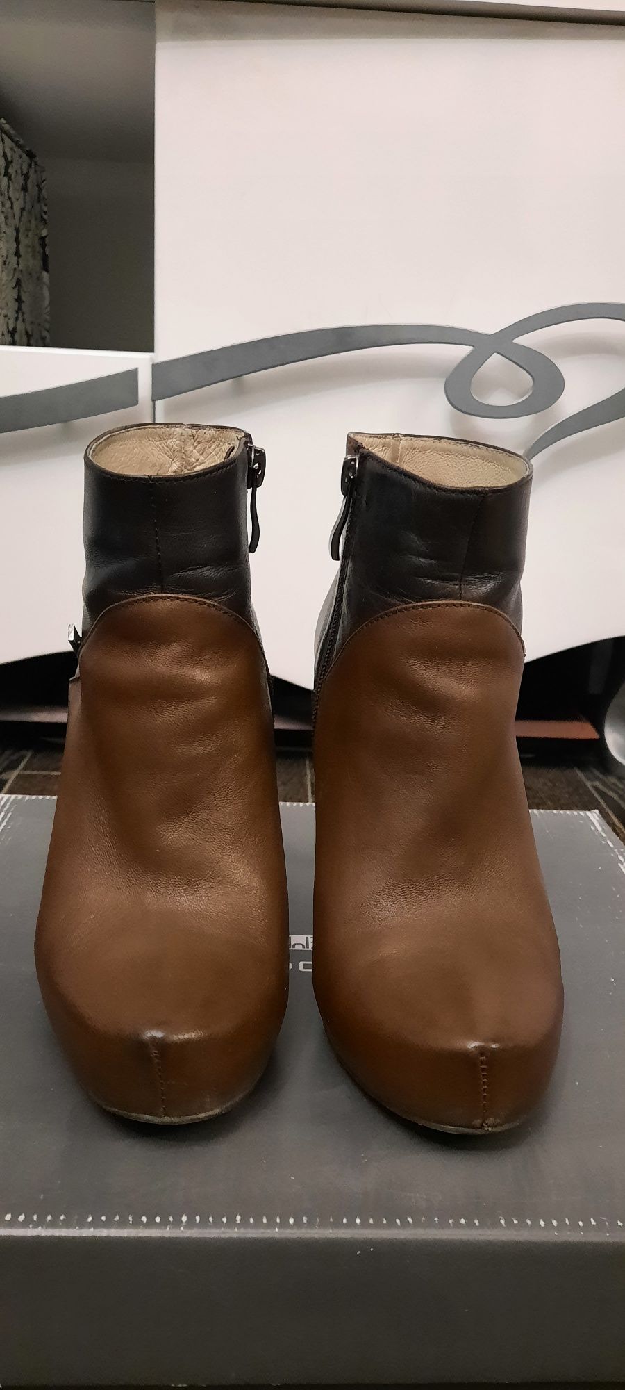 Botki Baldowski r.35 skóra brąz wkładka 22,5cm