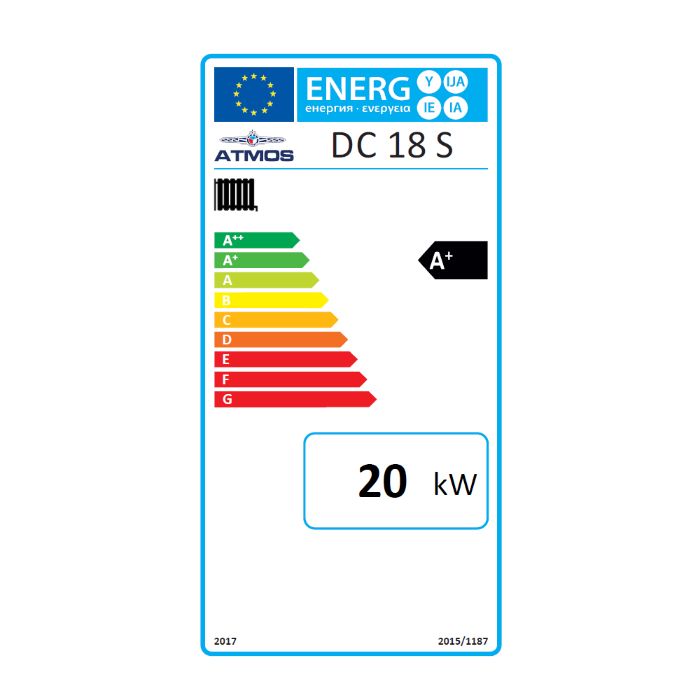 Kocioł zgazowujący drewno ATMOS DC 18S - 20 kW - 5 klasa - Ecodesign