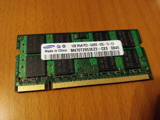 Memória RAM para portátil 1GB DDR2 667Mhz 5300S