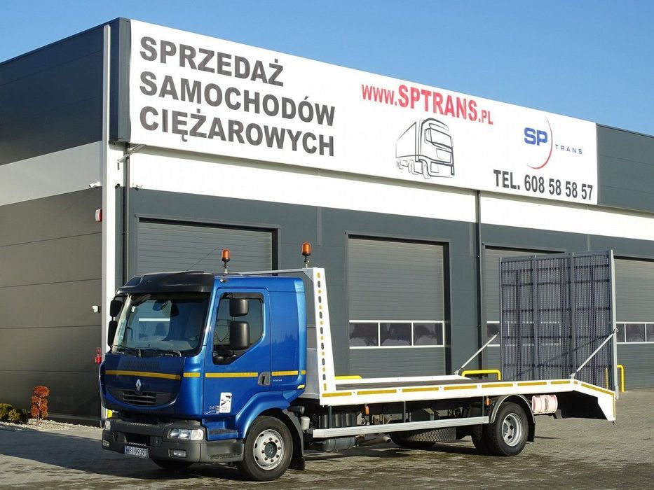 Renault MIDLUM 240 DXI Laweta Pomoc Drogowa Sprowadzony  Kabina Sypialna , Książka Serwisowa , Klima , Poduszki , Hydraulika