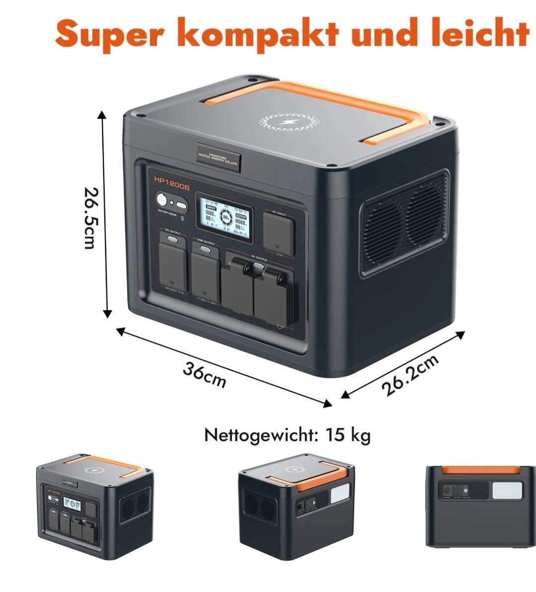 Портативна зарядна станція HANSTARS HP1200B