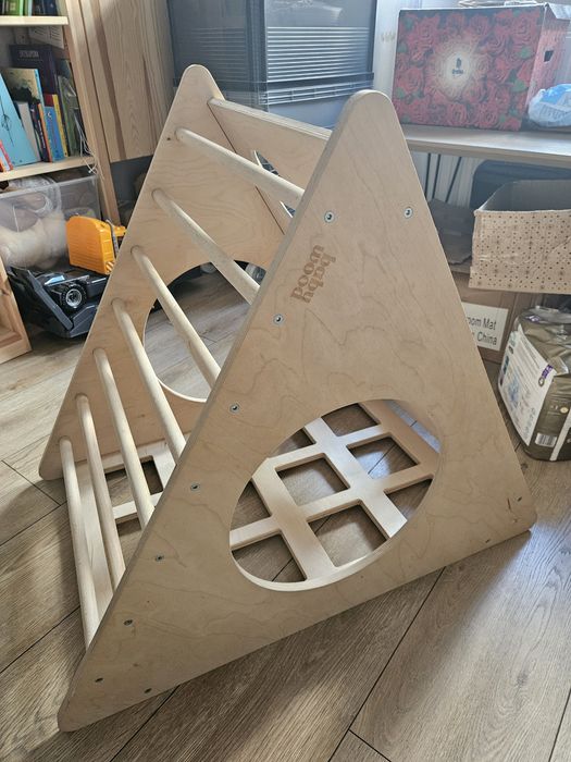 Drewniany zestaw Montessori / Pikler – drabinka+zjeżdżalnia Baby wood