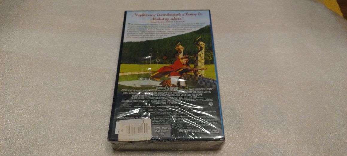 Kaseta wideo VHS HARRY POTTER i Kamień Filozoficzny - Nowe folia