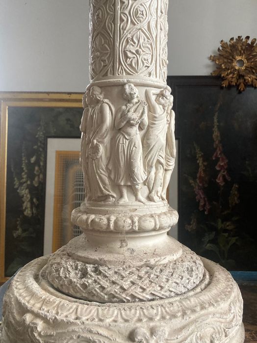 Zachwycająca para klasycznych kolumn, Art Nouveau, Francja lata 20.XXw