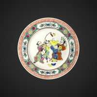 Talerz chiński porcelanowy medallion canton famille rose B411510