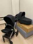Cybex Platinum Priam 2.0; tkanina premium Denim Blue; Plus 2 w 1