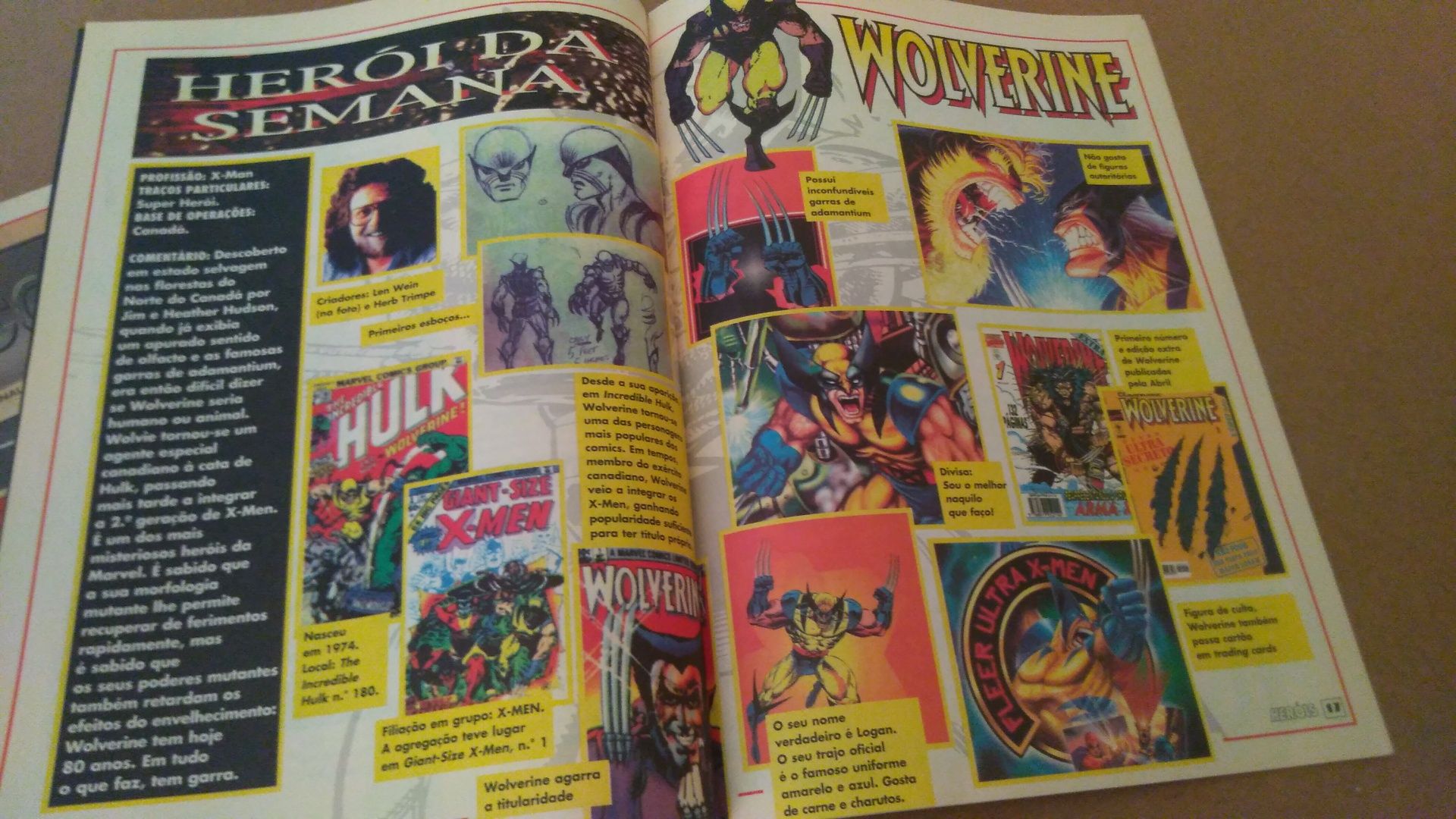 2 Revistas Heróis de 1996 com raro cromo incluídos