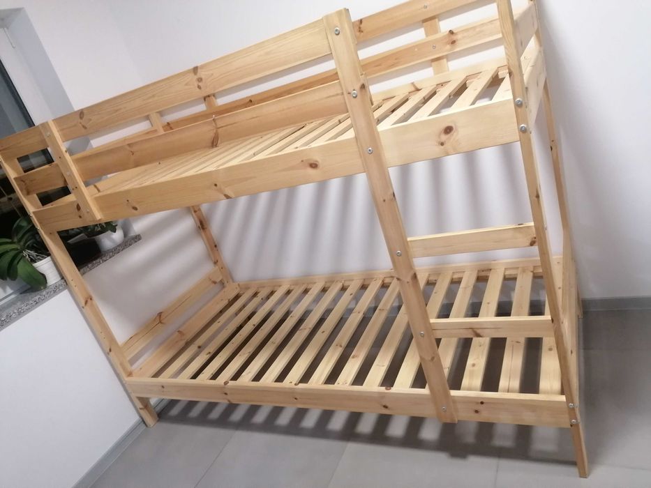 Łóżko piętrowe, drewniane IKEA MYDAL sosna