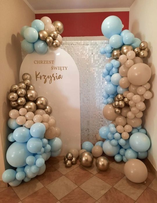 Dekoracje balonowe, ścianki naa urodziny, chrzest, rocznicę,