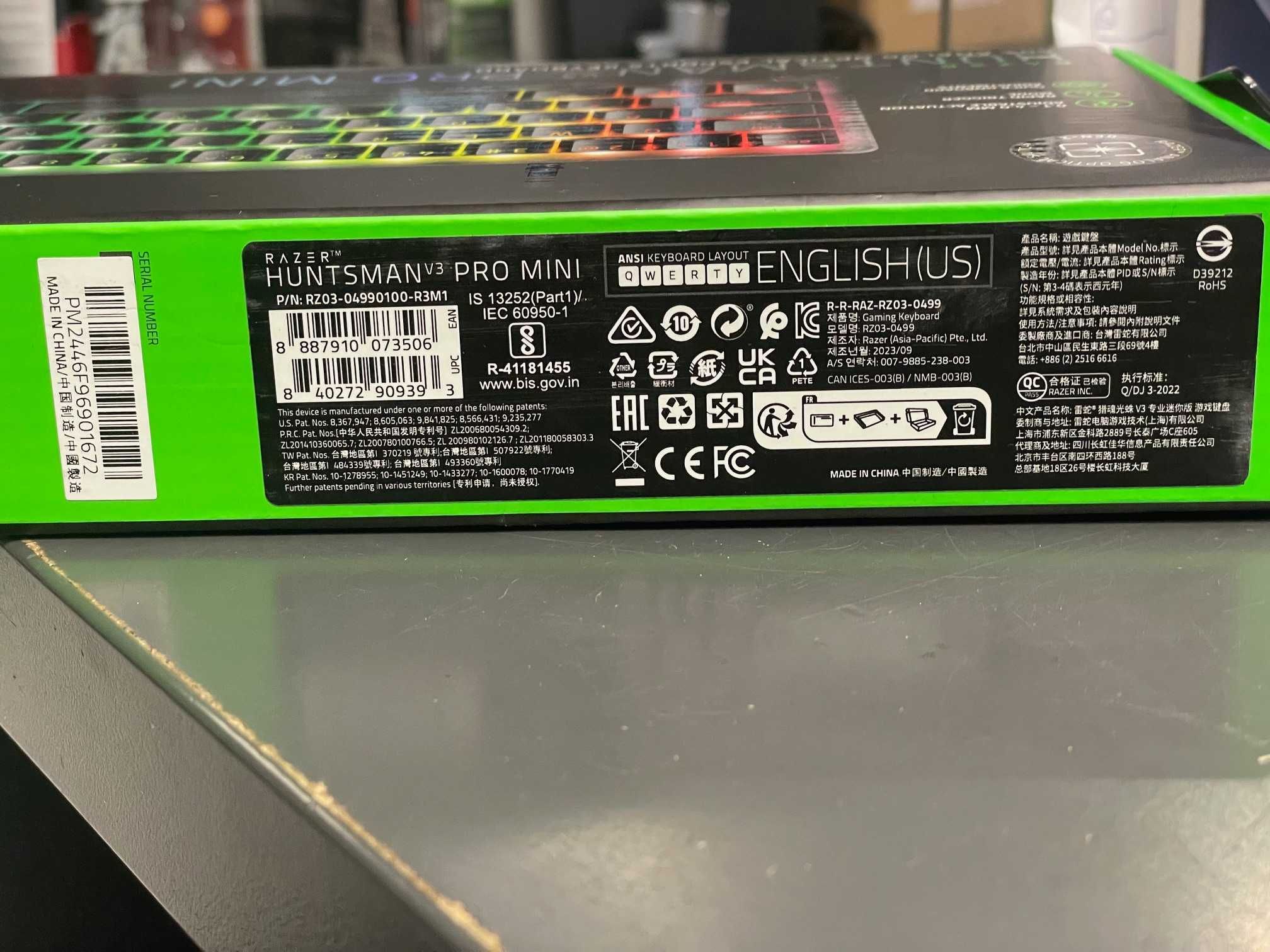 Klawiatura opto-mechaniczna Razer Huntsman V3 Pro Mini Analog Gen2