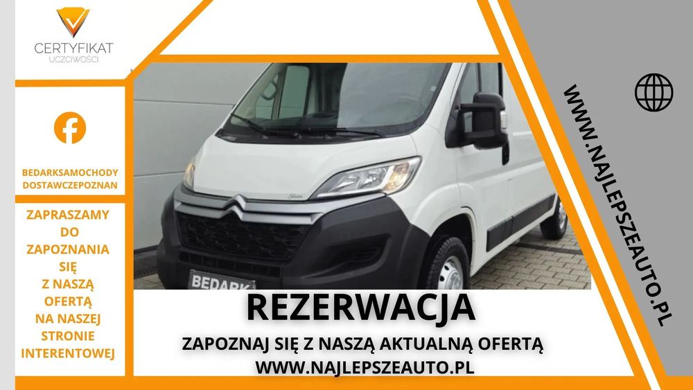 Citroën Jumper, L2H2, 2018 IX, klima, tempomat, czujniki  L2H2, Gwarancja, 2018 IX, klima, tempomat