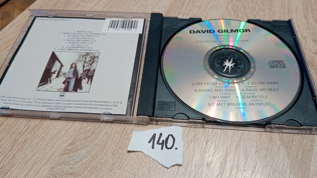 David Gilmour - David Gilmour 1978 CD. 140.