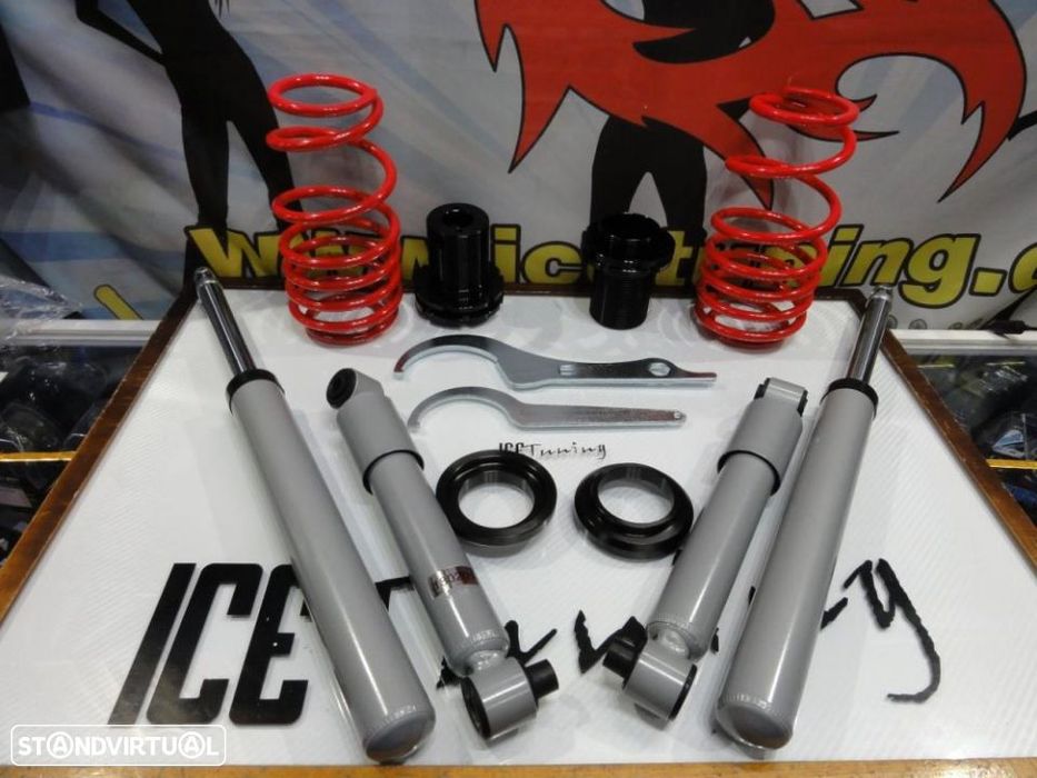 Coilovers Citroen Saxo 96- 04, Peugeot 106 91-05 JOM RED LINE C/2 anos de garantia