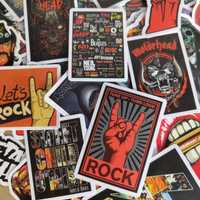 50 Autocolantes Adesivos Rock