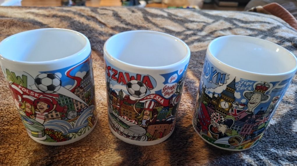 Kubki miasta Warszawa Wrocław Londyn
