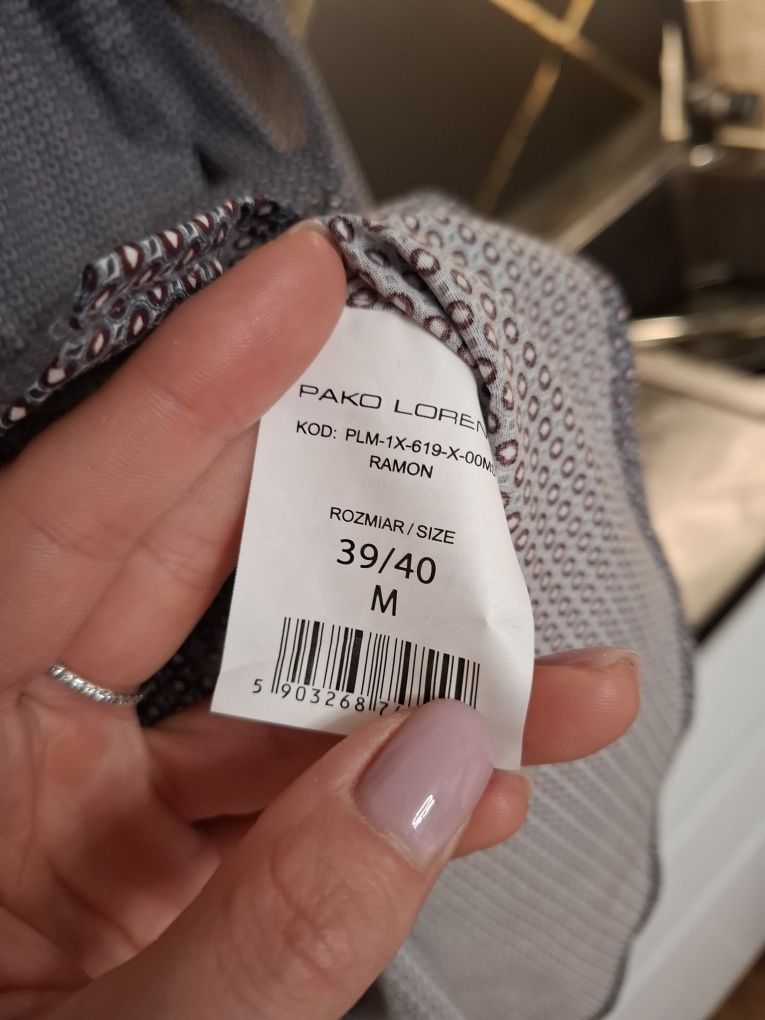Pako lorente, koszula, męską koszula, wzór, slim fit, M, L, bawełna,