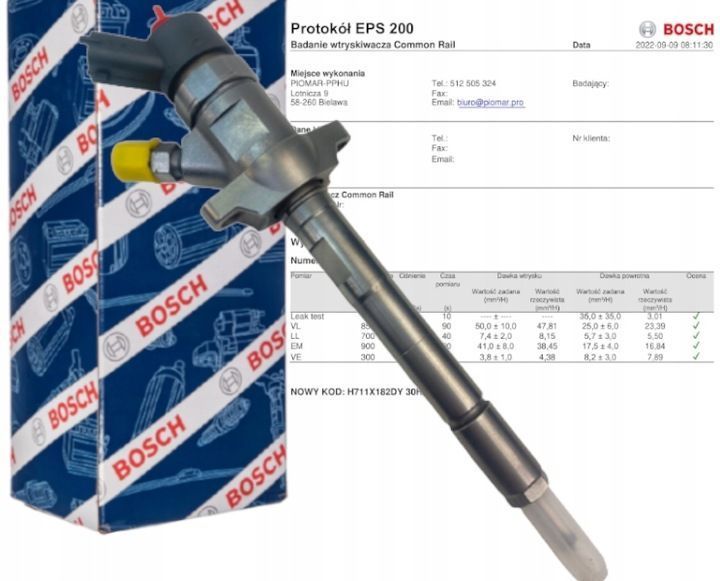 WTRYSKI CITROEN PEUGEOT 1.6 HDI 0445110188 WYDRUK