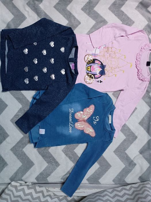 Paka ubrań dziewczęcych r. 110/116 13szt + 8szt GRATIS