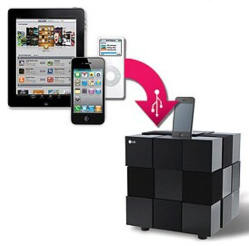 Coluna LG Docking Speaker Cubo + oferta Ipad Apple 16GB