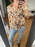 Złota koszula ZARA kwiatowy wzór