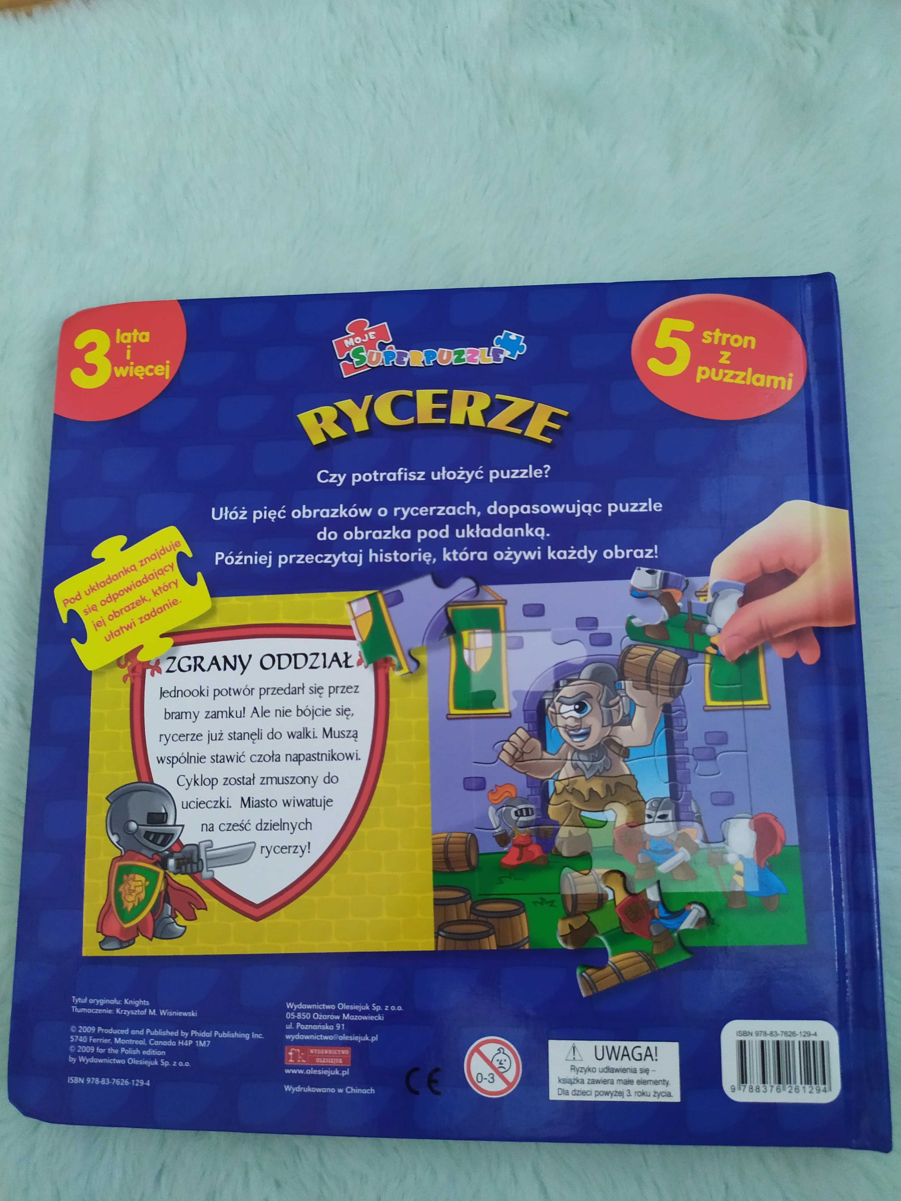 Puzzle rycerze. Stan bardzo dobry.