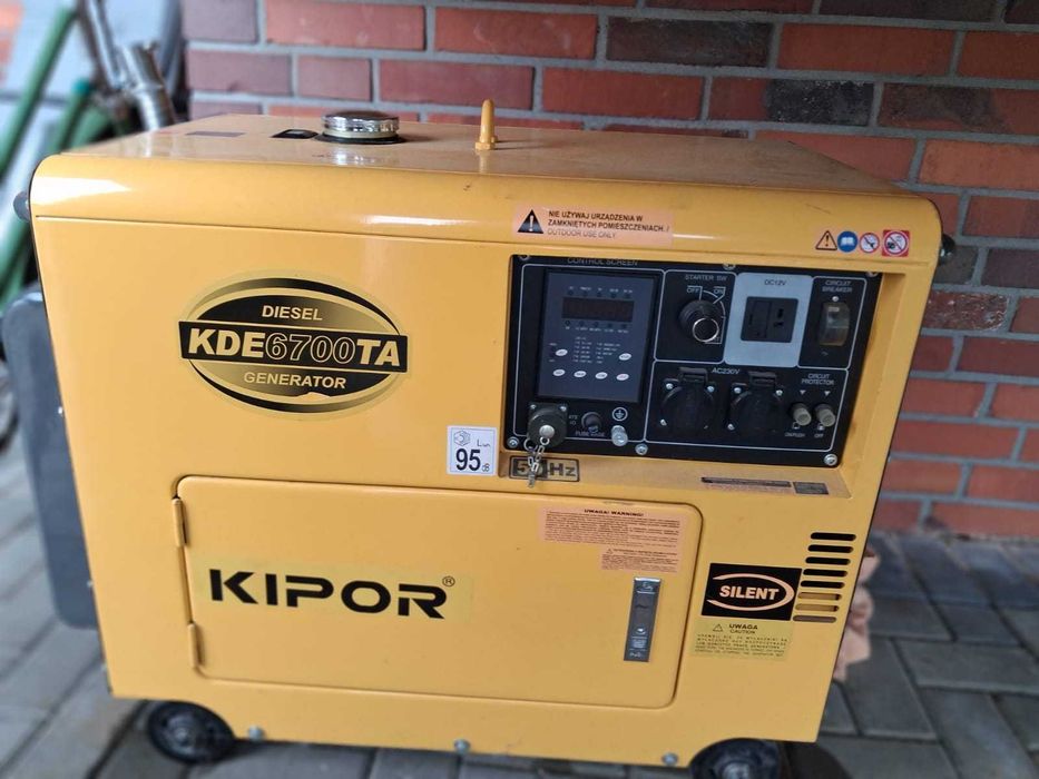 Agregat prądotwórczy Diesel Kipor KDE6700TA 5kW 230V jak NOWY