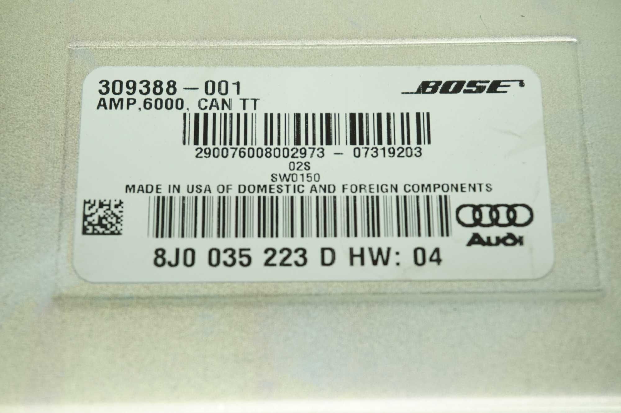 Wzmacniacz BOSE Audi TT RS 8J subwoofer głosniki komplet ***