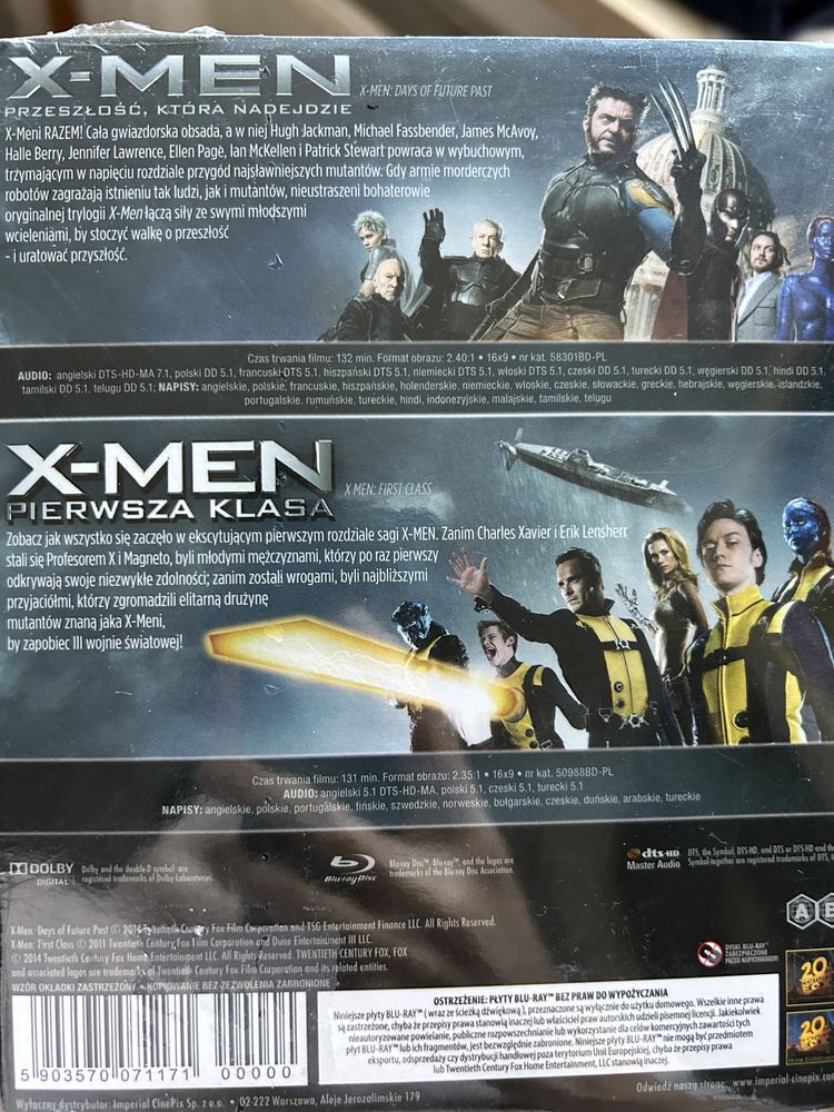 X-Men: Przeszłość, która nadejdzie / X-Men: Pierwsza klasa (2xBlu-ray)