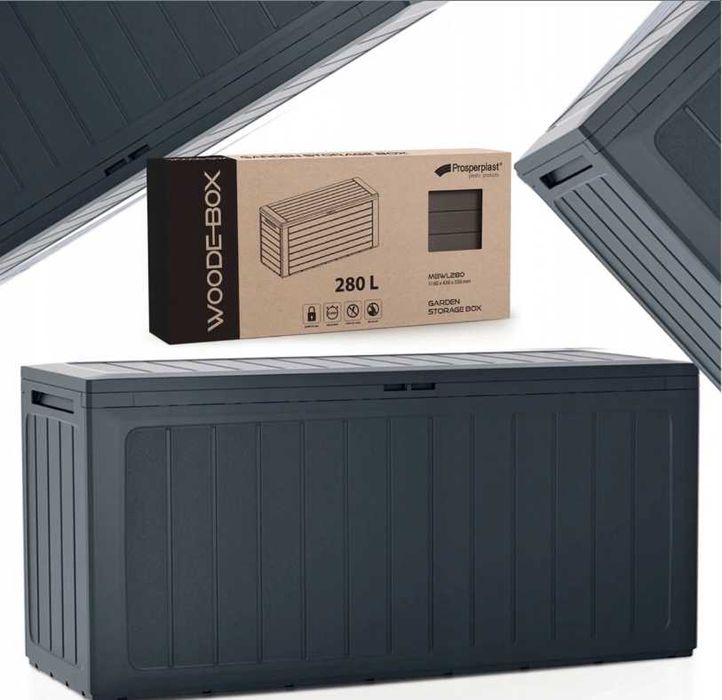Skrzynia Ogrodowa Schowek Balkonowy 280lAntracyt - Organizer Na Balkon