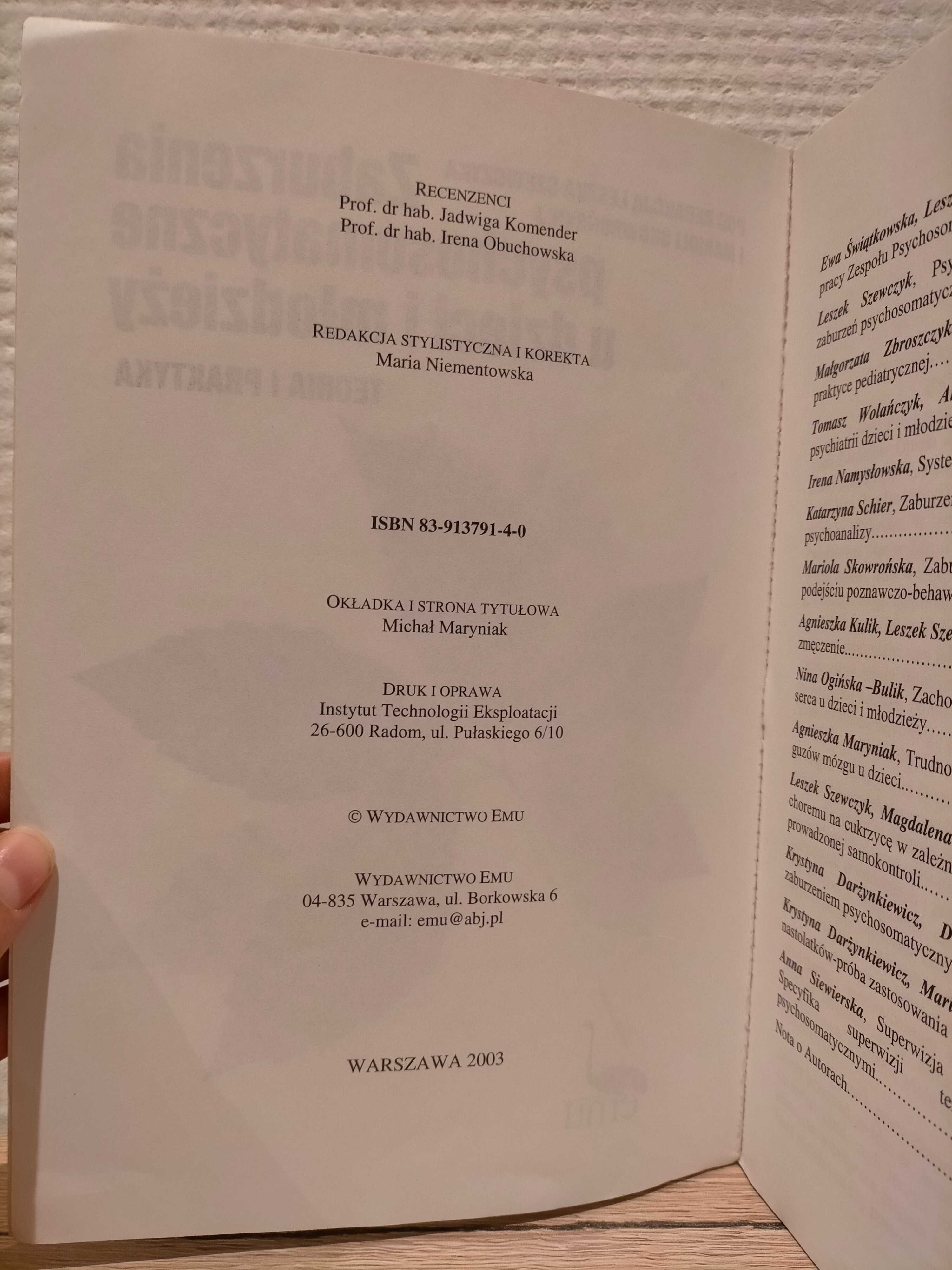 Zaburzenia psychosomatyczne u dzieci i młodzieży Szewczyk