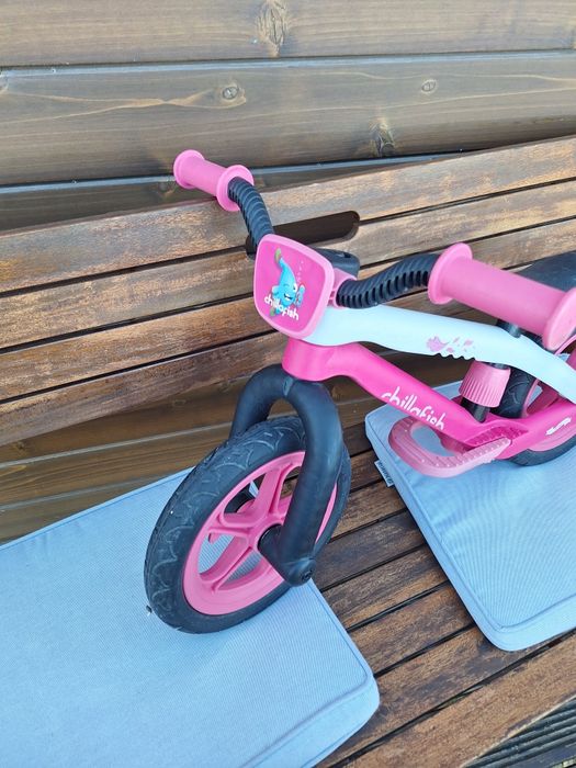 Bicicleta de equilíbrio Chillafish BMXie - Rosa e Cinzento com travão