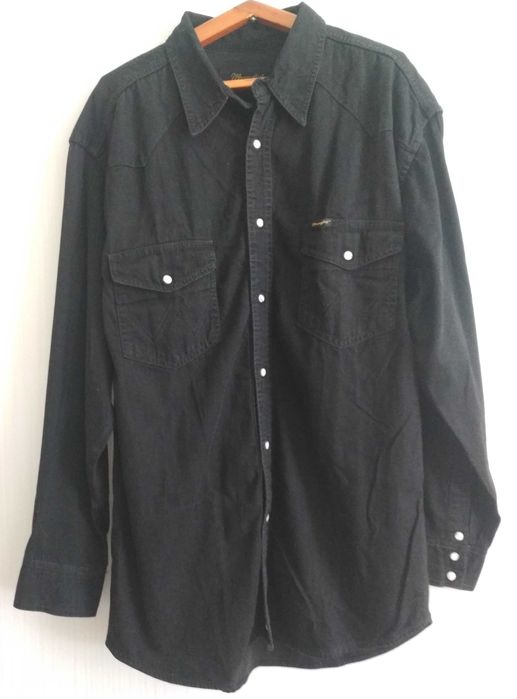 Рубашка джинсовая с длинными рукавами Wrangler, размер 50 (XL)