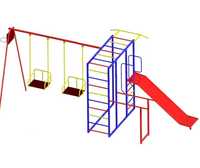 Уличный игровой комплекс спорт-3 с двумя качелями