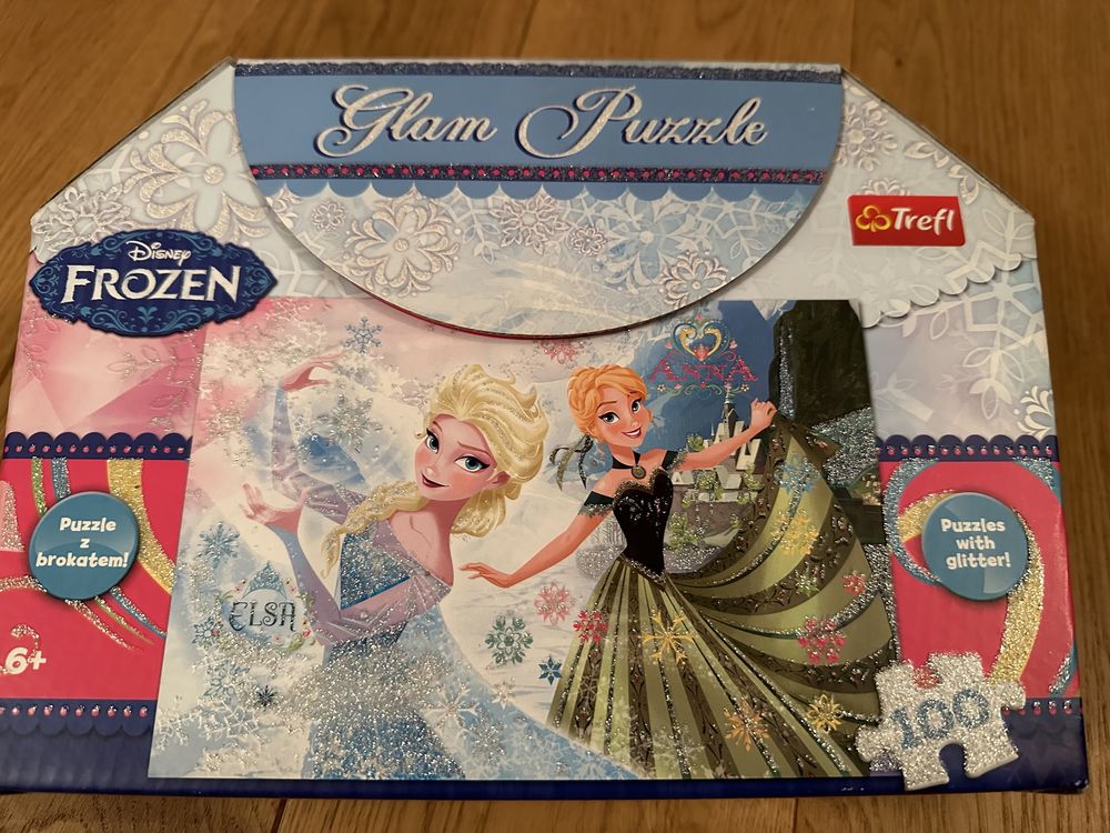 Puzzle z brokatem Anna&Elsa