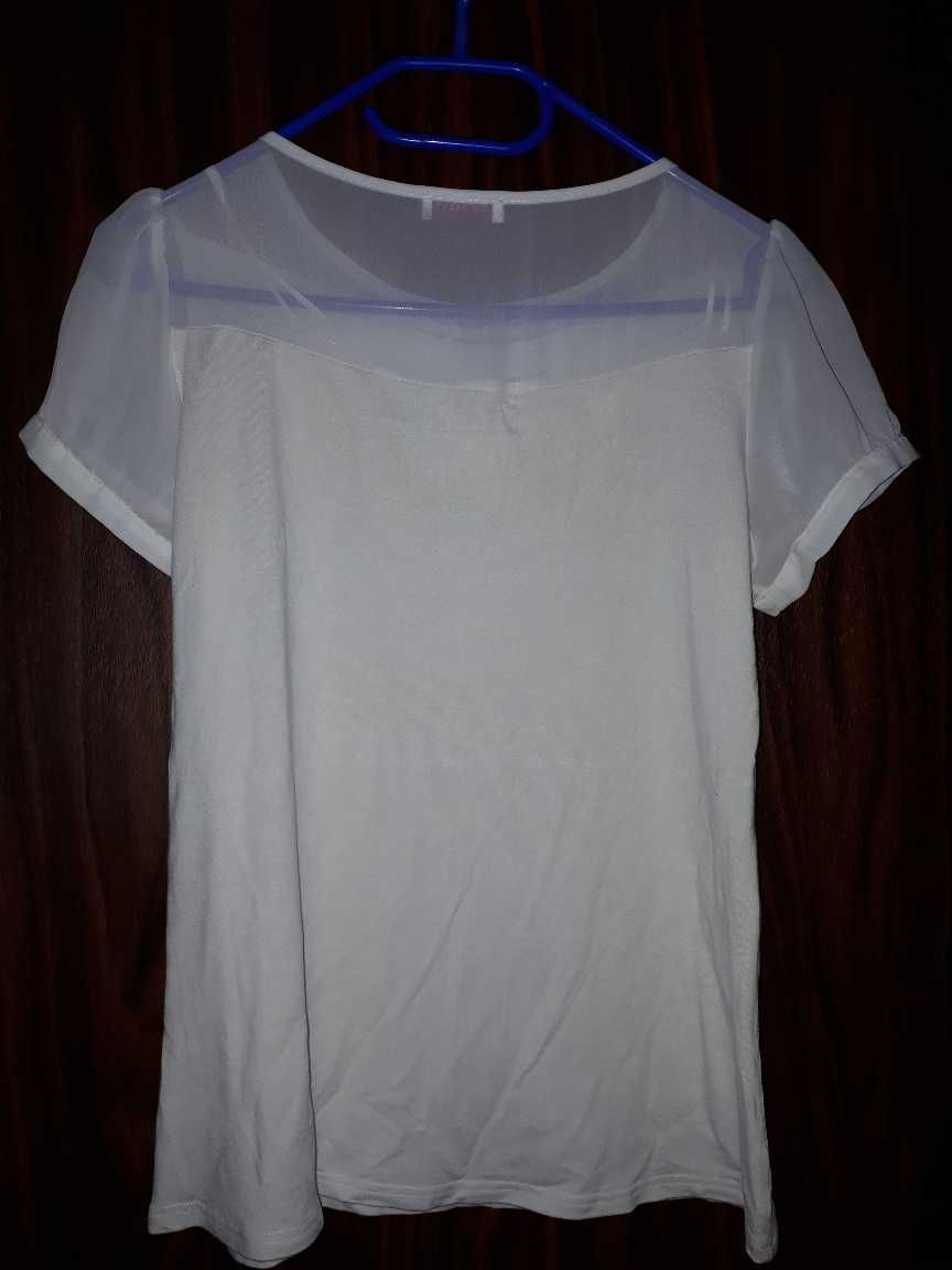 Bluzeczka kremowa Orsay 36 S 38 M koszulka elegancka do żakietu