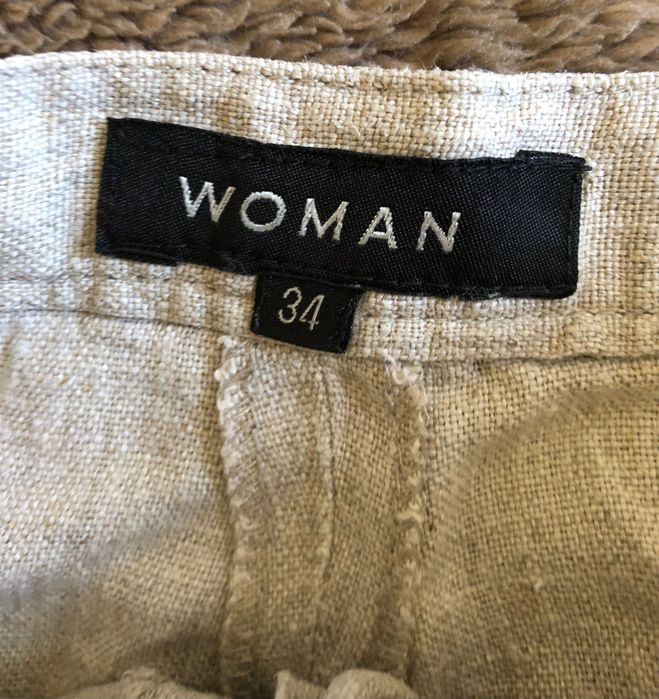 Штани палаццо з льону