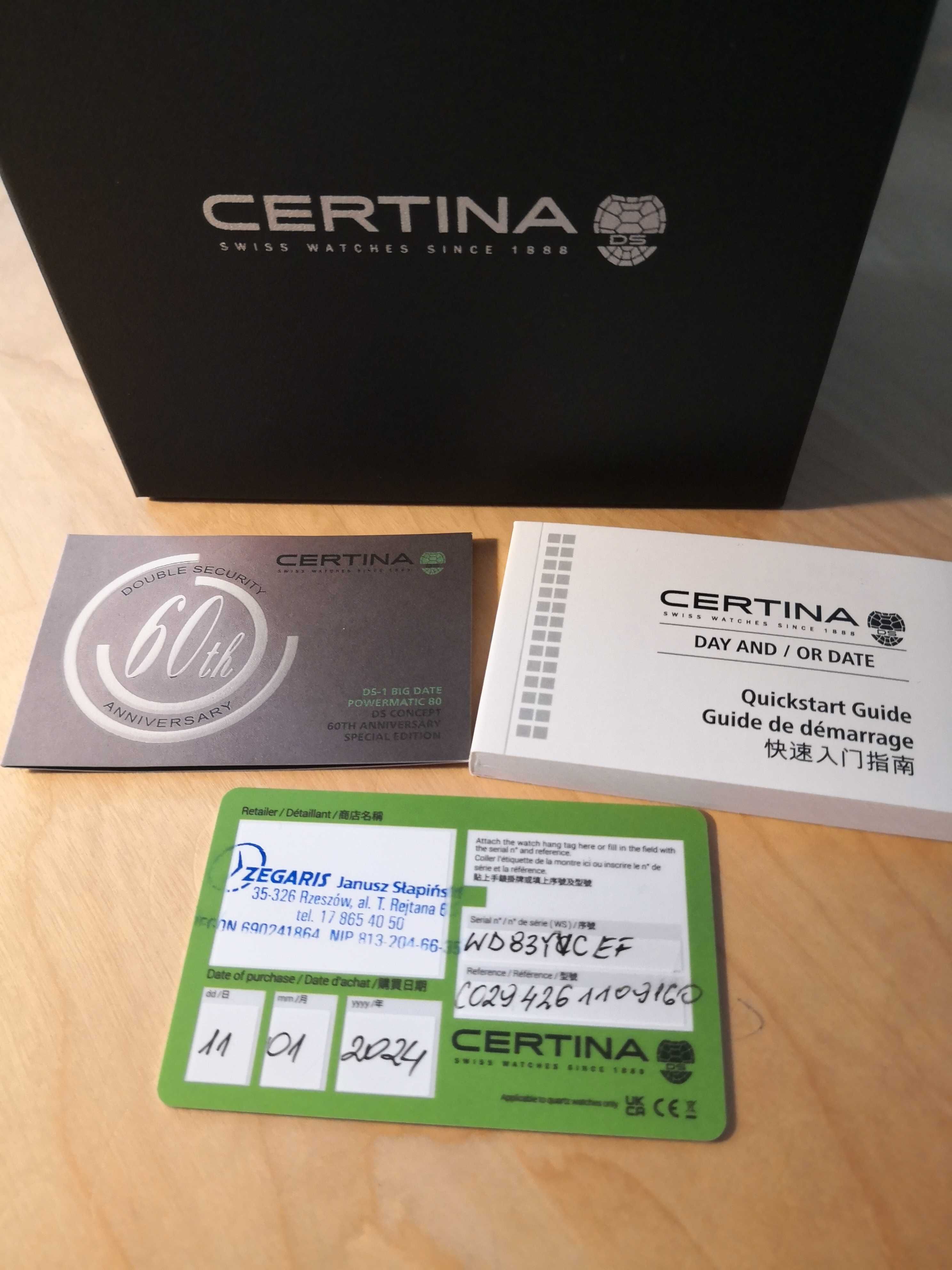 CERTINA DS-1 Big Date Powermatic 80
