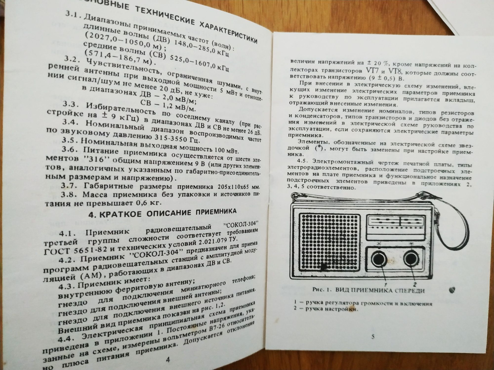 Радиоприемник Сокол РП-304