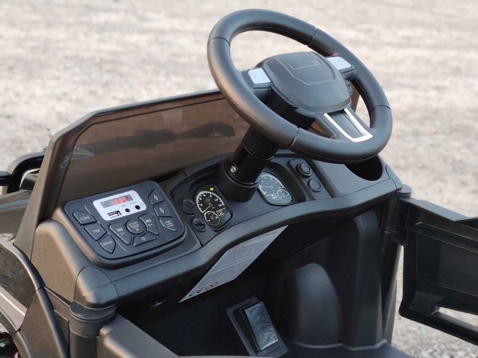 Auto na akumulator traktor z przyczepką dla dzieci BDM0926 czarne