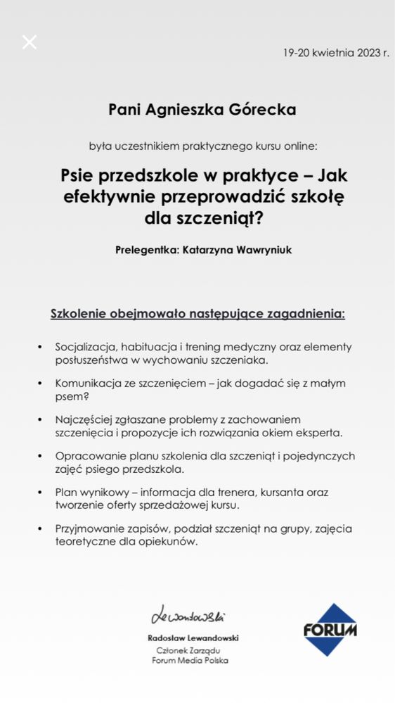 behawiorysta psów i kotów COAPE  , socjalizacja, spacery funkcjonalne