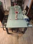 Mesa de vidro extensivel