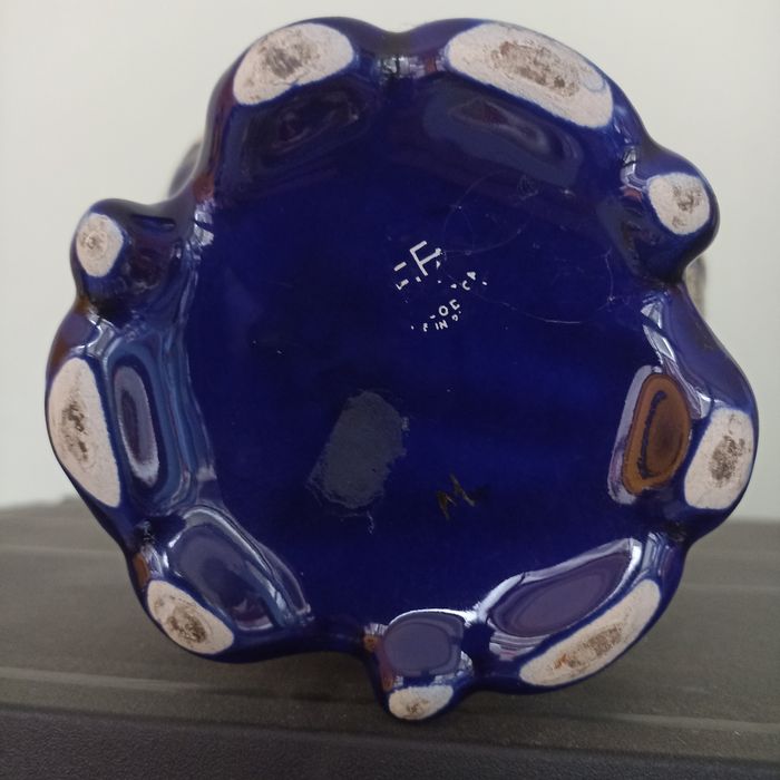 Jarro ELPA Alcobaça azul cobalto motivo paisagem